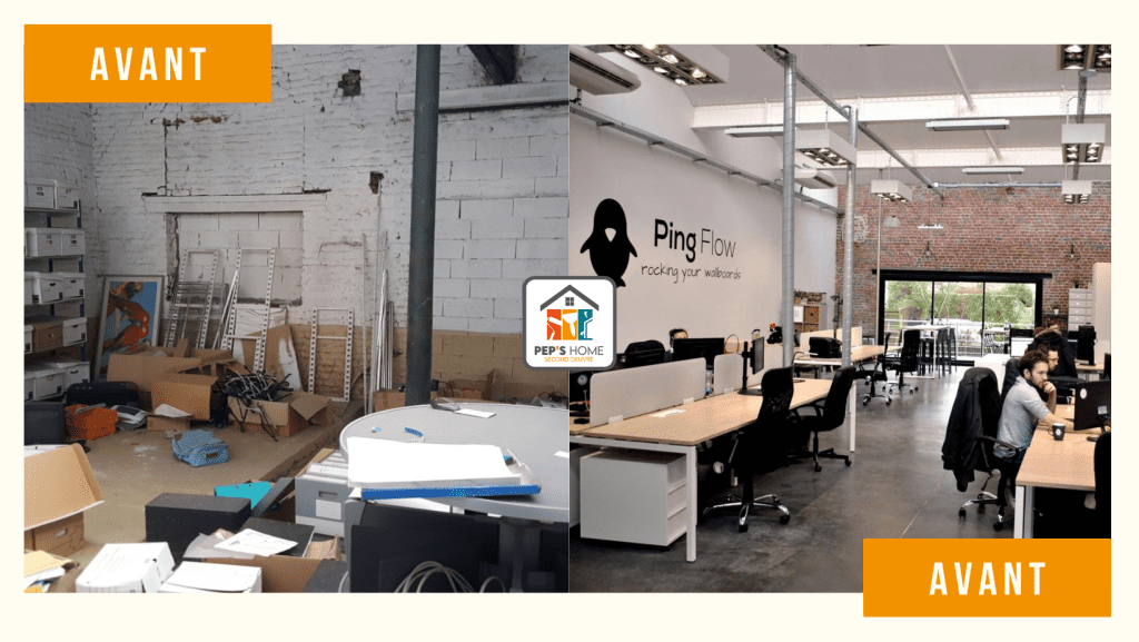 Rénovation entreprise PingFlow Villeneuve d'Ascq Pep's Home